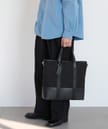 デュアルトップ キャンバス トートバッグ ブラック 画像 6