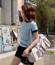 グロッシー ショルダー ダッフルバッグ ライトグレー 画像 4