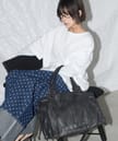 ベルテッド ウォッシュド レザーバッグ ブラック 画像 7