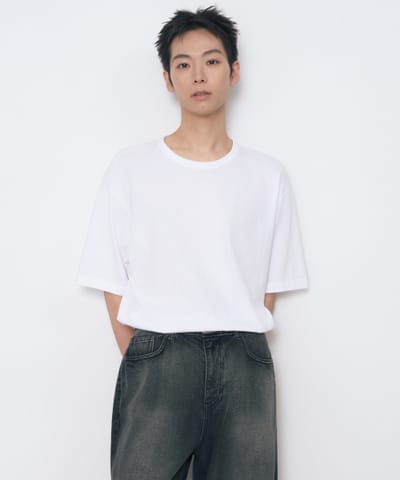 MUSINSA STANDARD MUSINSA STANDARD リラックスフィット クルーネックTシャツ [ホワイト]