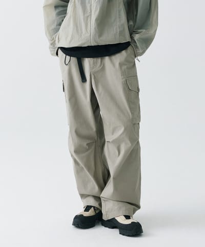 MUSINSA STANDARD [シティレジャー] ワイドベルトカ cargoパンツ [グレイッシュベージュ] - MUJIスタンダード