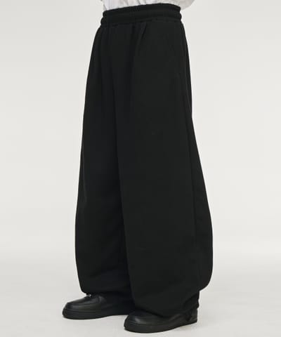 SIGNATURE シグニチャー ダブルタック ワイドトレーニングパンツ [ブラック]