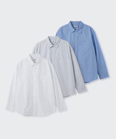 MUSINSA STANDARD MUSINSA STANDARD リラックスド ウォッシュド ポプリン シャツ 2パック