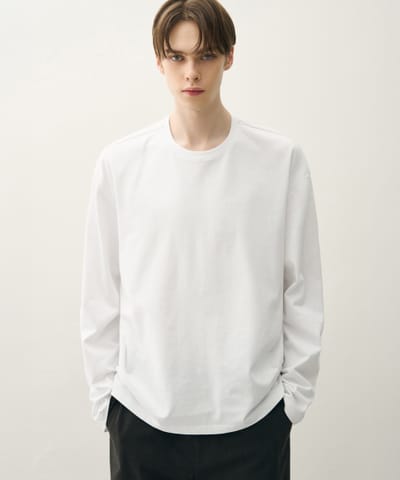 DRAW FIT ドローフィット ヘイルコットンクロップロングスリーブTシャツ [ホワイト]