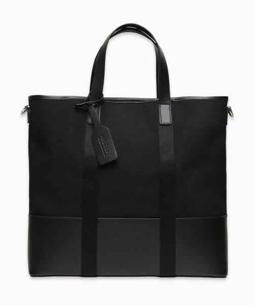 デュアルトップ キャンバス トートバッグ ブラック 画像 2
