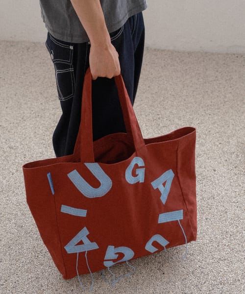 IUGA ビッグ ショッパーバッグ バーガンディ 画像 4
