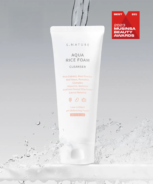 S.NATURE アクア ライス 弱酸性 クレンジングフォーム 160ml 画像 1