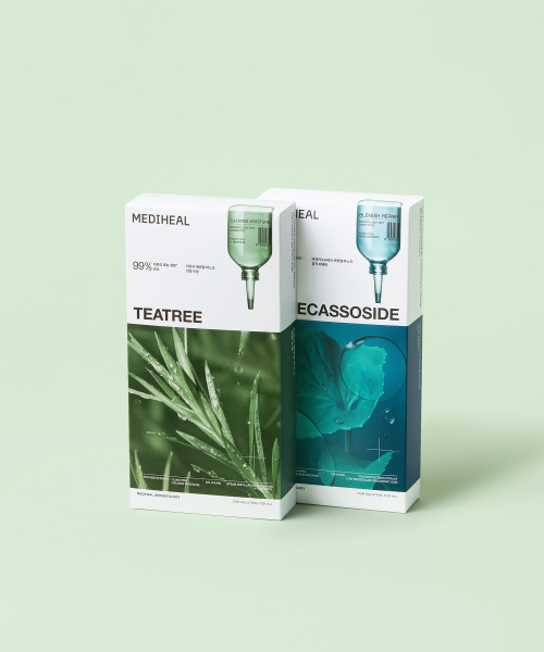 MEDIHEAL [2pack] エッセンシャル マスクパック カーミングデュオ (ティーツリー 10枚/マデカソサイド 10枚) 画像 3