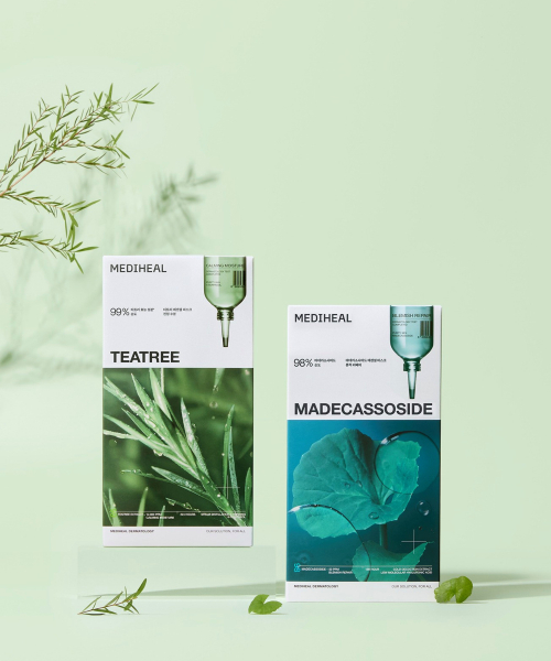 MEDIHEAL [2pack] エッセンシャル マスクパック カーミングデュオ (ティーツリー 10枚/マデカソサイド 10枚) 画像 4