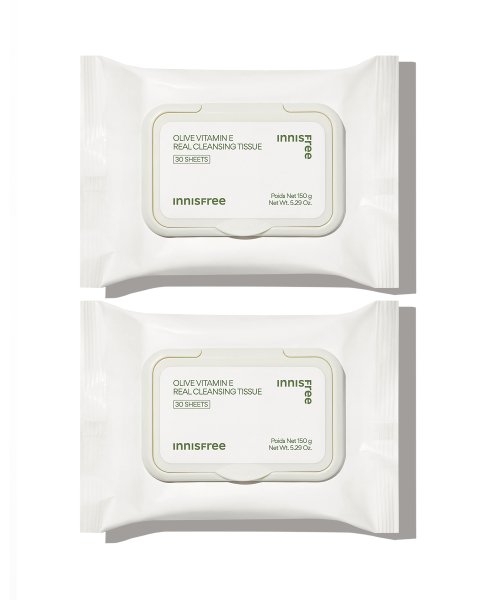 INNISFREE オリーブ ビタミン E リアル クレンジング ティッシュ 30枚 2個