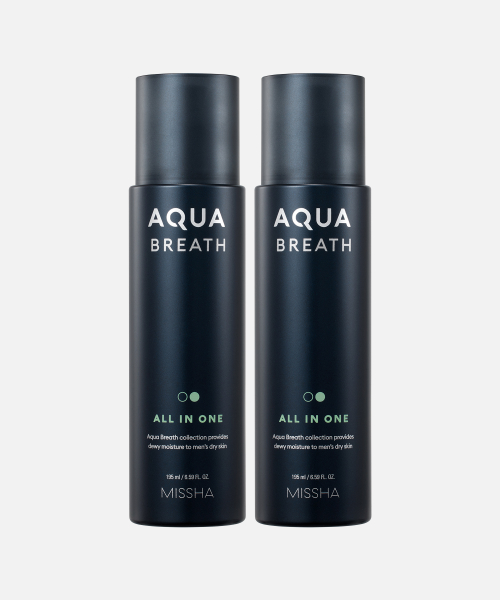 MISSHA 【2入組】For Men Aqua Breath All-in-One 男士多效保養液 195ml