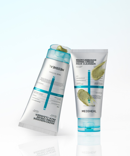 MEDIHEAL 더마 크림 팩 클렌저 120ml_마데카소사이드 [진정 장벽] 이미지 2