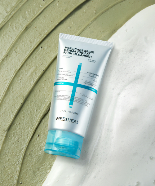 MEDIHEAL 더마 크림 팩 클렌저 120ml_마데카소사이드 [진정 장벽] 이미지 3