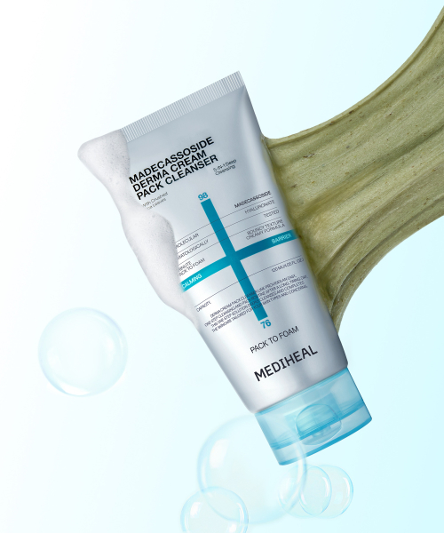 MEDIHEAL 더마 크림 팩 클렌저 120ml_마데카소사이드 [진정 장벽] 이미지 4