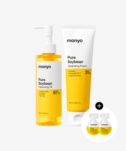 퓨어 소이빈 클렌징 오일 200ml+폼 120ml 2종SET (+오일 캡슐 2개 증정)