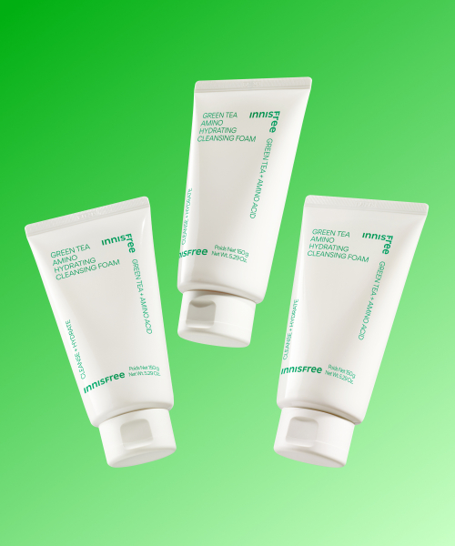 INNISFREE グリーンティー アミノ 水分 クレンジング フォーム 150g 3個