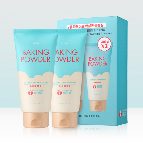 ETUDE เซ็ตโฟมล้างหน้า Baking Powder B.B Deep Cleansing Foam 300g x 2 รูปภาพ 2