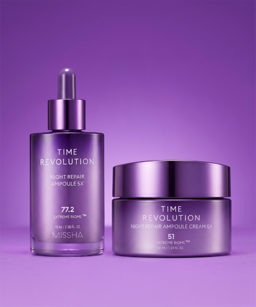 MISSHA [Set] Time Revolution Night Repair Ampoule 70ml + Cream 50ml