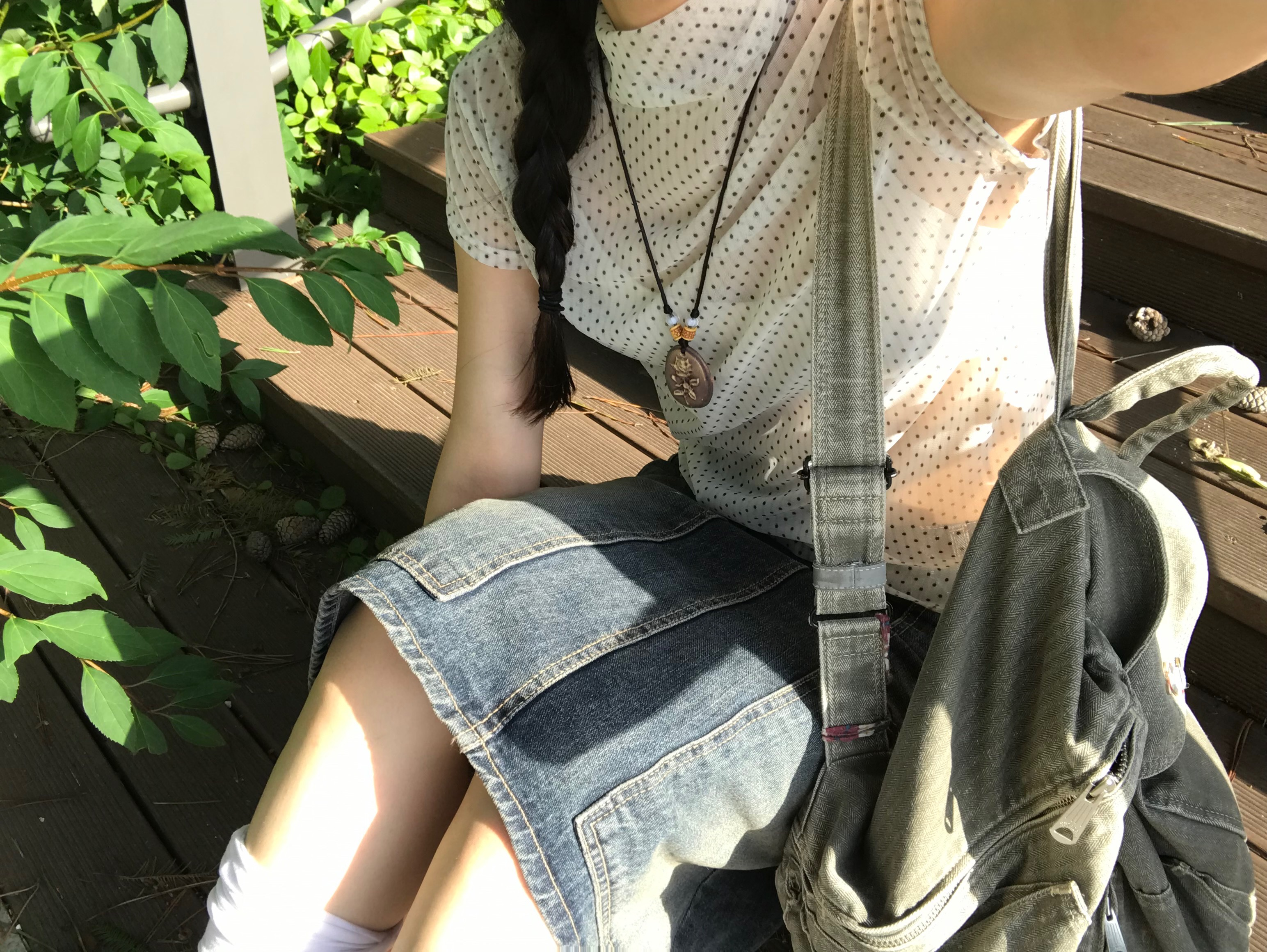 ベニート made デイ エッセンシャル リブ ラウンドネック ニットティー 半袖/長袖 2タイプ レディース 無地 画像 3