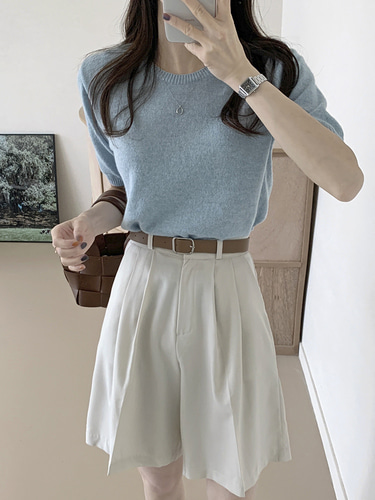 ユラタイム 半袖ニット 14色展開 春夏レディースサマーニットトップス 画像 3