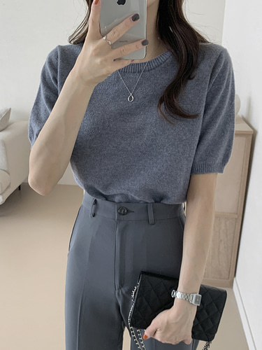 ユラタイム 半袖ニット 14色展開 春夏レディースサマーニットトップス 画像 4