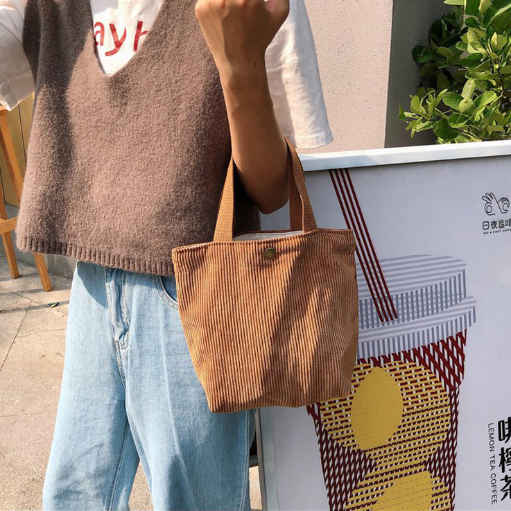 コーデュロイ ミニトートバッグ レディース デイリーバッグ アイムダラ 画像 6