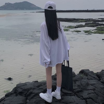 クリームチーズマーケット オーバーフィット 長袖ミニワンピース