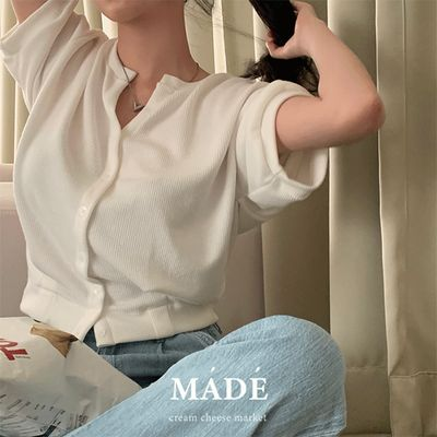 クリームチーズマーケット オーバーフィット キットキャット 半袖カーディガンTシャツ 画像 2