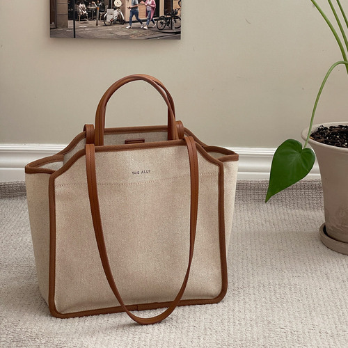 YIMMA 防水キャンバストートバッグ ラージサイズ タンブラー収納可 4カラー展開 画像 12