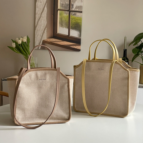 YIMMA 防水キャンバストートバッグ ラージサイズ タンブラー収納可 4カラー展開 画像 10