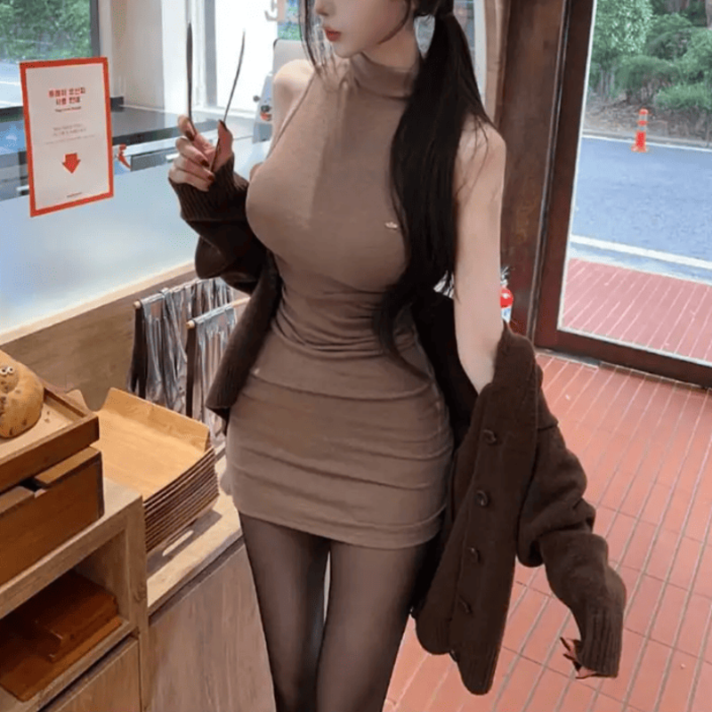 デイリージュ キノディン パフスリーブ 半袖ミニワンピース 画像 4