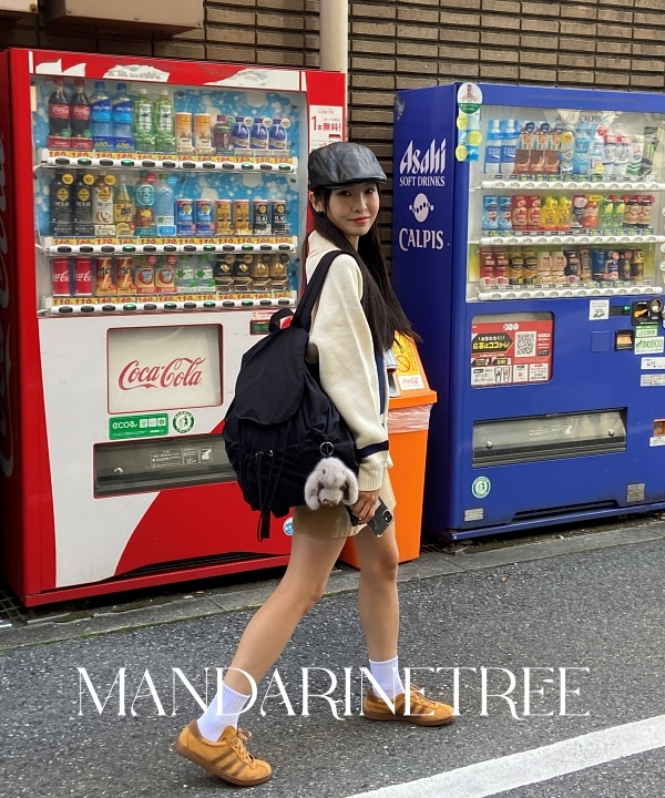 マンダリンツリー ディト ストリング バックパック ナイロン 巾着リュック キーリング付き 画像 3