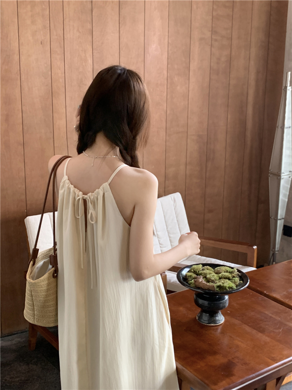 ギフティボックス ラブスプリング ビスチェ風レイヤードロングワンピース スモックフレア 画像 4