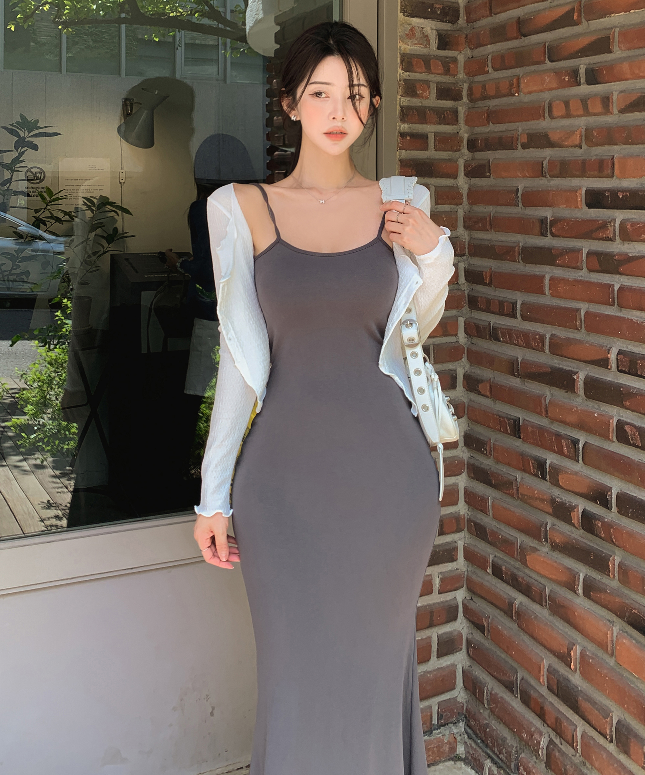 LOVESOMEONE デイズル ビスチェ ノースリーブ スリム マーメイド ロング ワンピース 画像 7