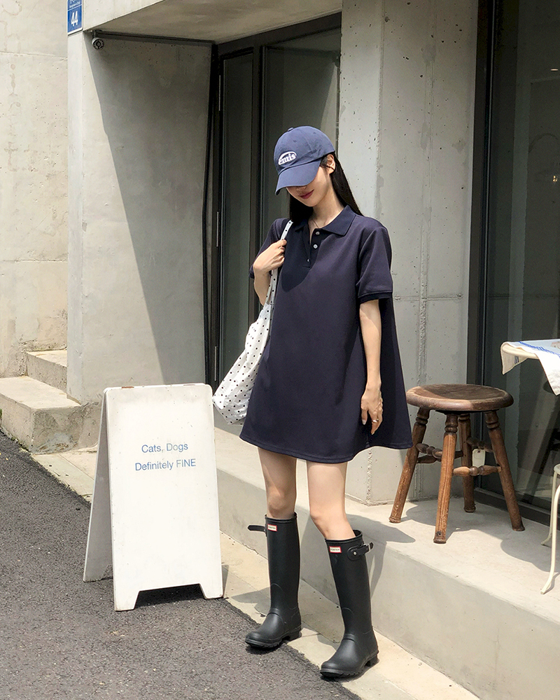 ベイデリー ミニワンピース ボックスフィット フレアシルエット PKカラー 画像 7