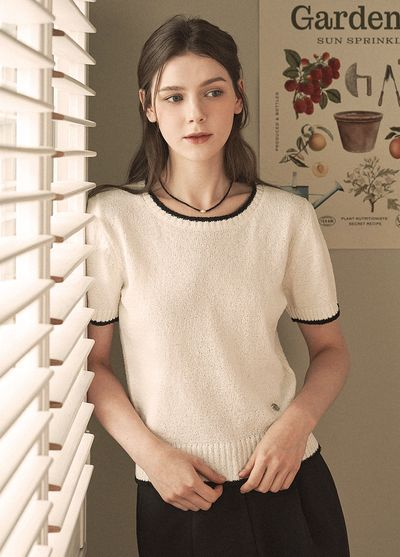 ミケネ Sprinkle Boucle Knit ラウンドネック ブークレニット 44-120サイズ