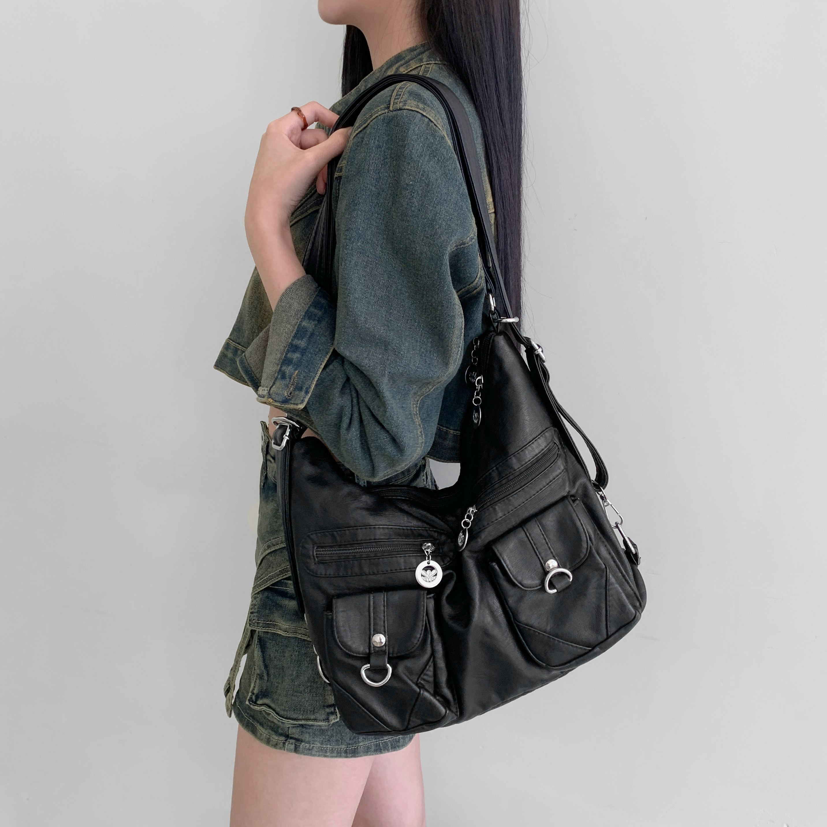 BE MY MUSE オニング レザー ショルダーバッグ 2WAY ヴィンテージスタイル