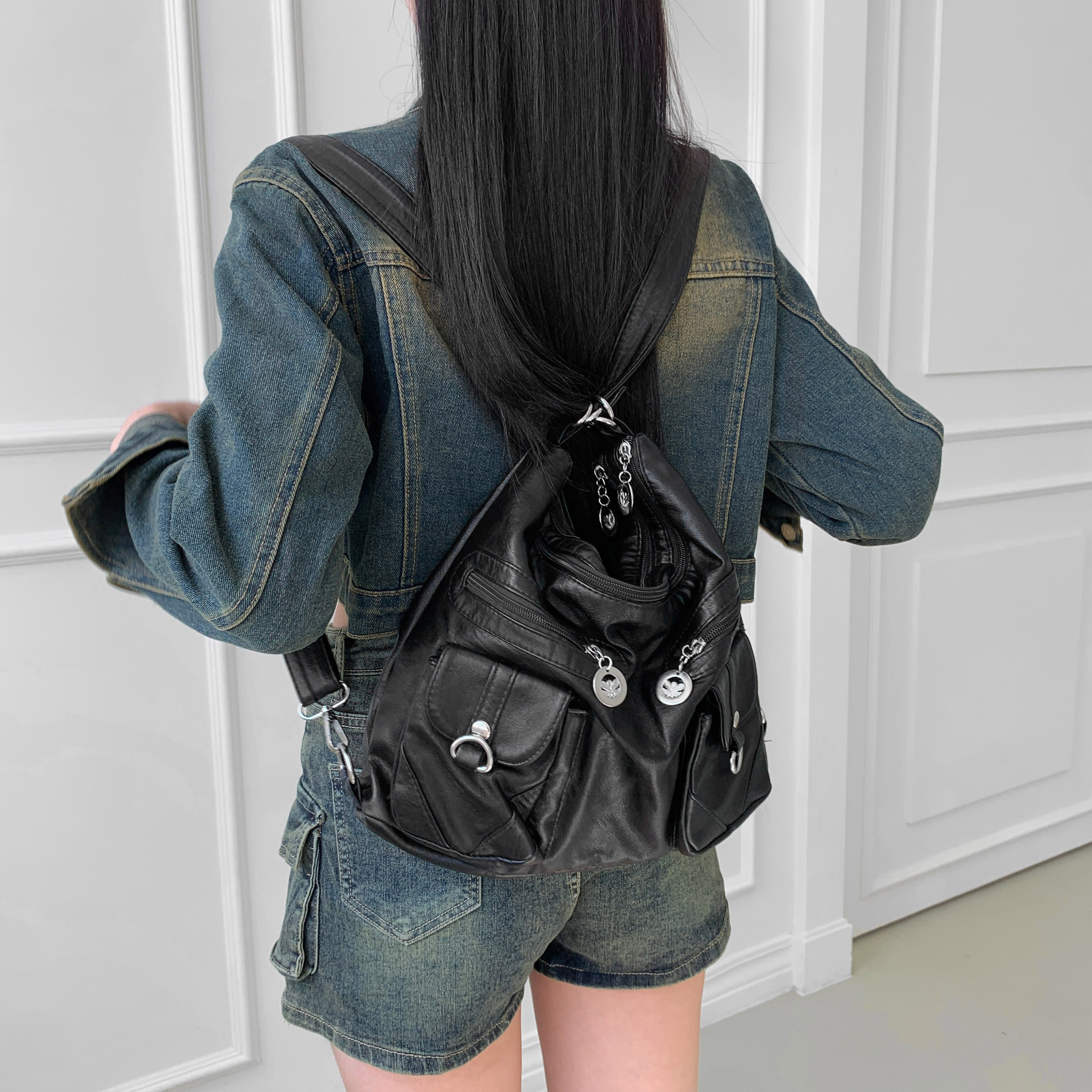 BE MY MUSE オニング レザー ショルダーバッグ 2WAY ヴィンテージスタイル 画像 5