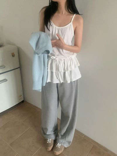 ナイニ シノブ フリルレイヤード ノースリーブワンピース