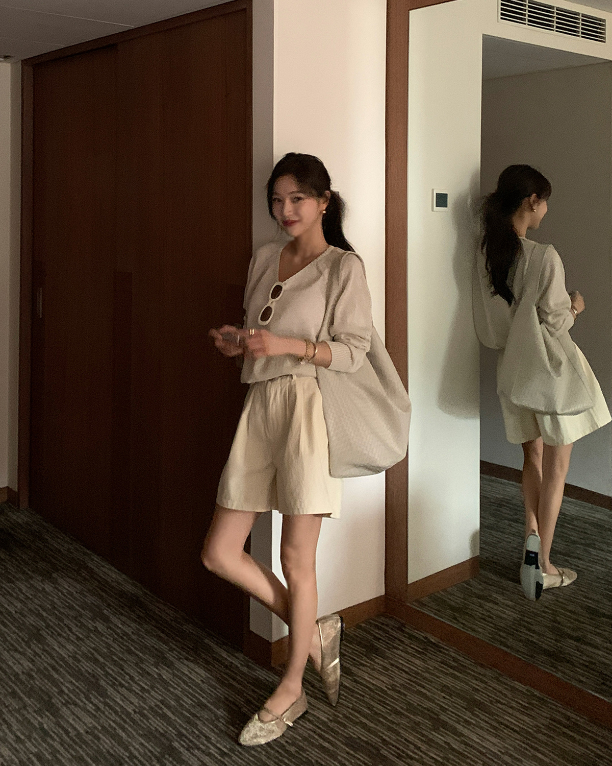 エンビド クール Vネック ニット | さらっとした着心地のニットウェア 画像 5
