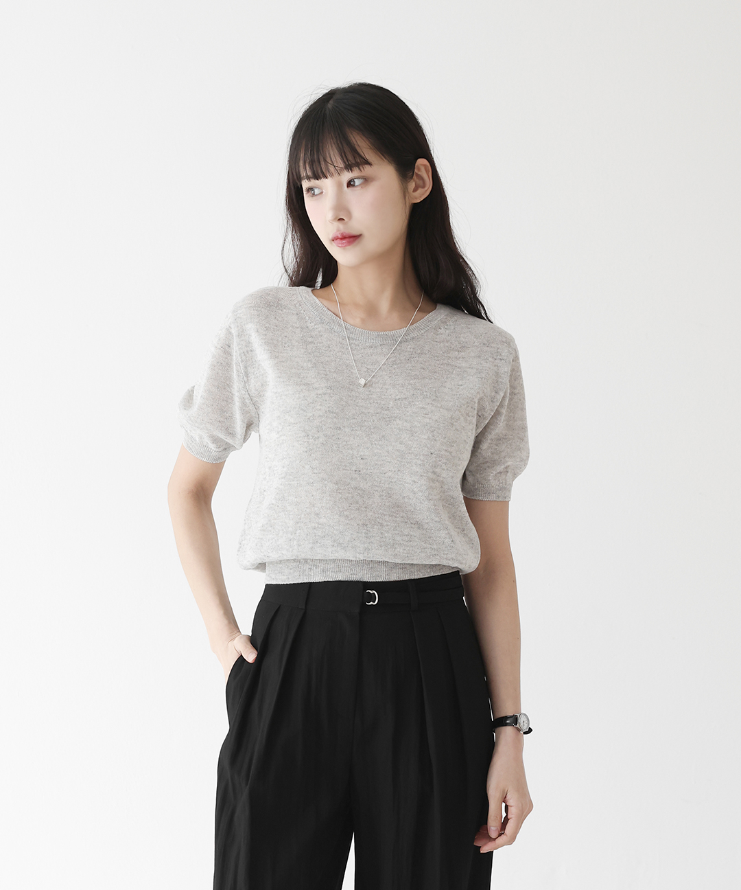 LE VENE テンバリン リネン 半袖ニット 5カラー展開 春夏向け 画像 2