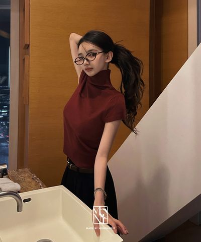 MONDAY OFF クリス タートルネック ニット 半袖 4カラー展開 画像 2