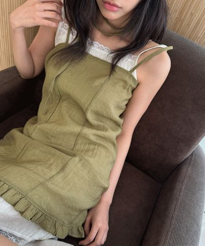 モアレン カミ アンバル レイヤード ミニワンピース レディース 画像 2