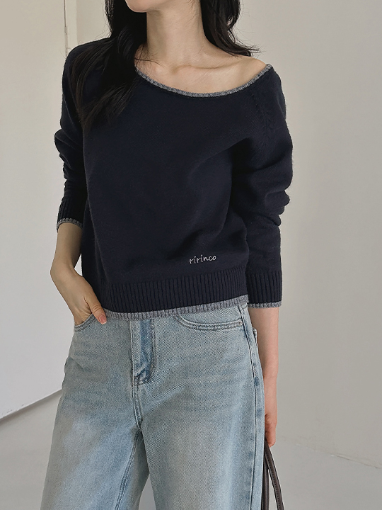 リリアンコー リベルティ ボートネック配色刺繍ニット 26SS 44-120サイズ キッズ 画像 4