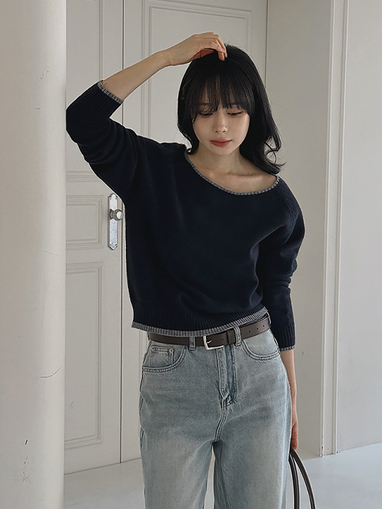 リリアンコー リベルティ ボートネック配色刺繍ニット 26SS 44-120サイズ キッズ 画像 5