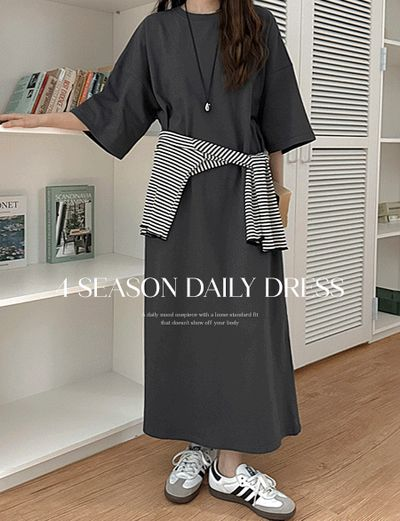 公具WOMAN エブリバディ リアルルーズフィット 半袖ワンピース 87075 画像 2