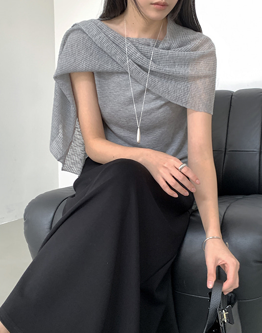 OVMUTE リッジケープニット レディース 結婚式 二次会 お呼ばれ 羽織り ニット 画像 5