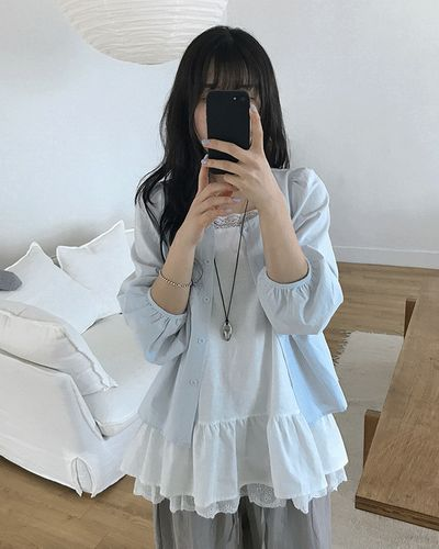 PETRICHOR ヘイディ スクエアネック ビスチェ ミニワンピース レースレイヤード ノースリーブ 画像 2