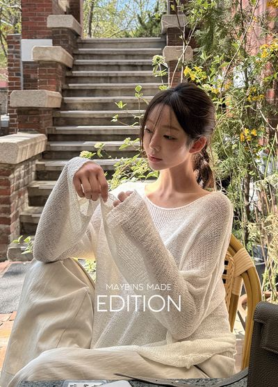 メイビンス ムーイン ルーズフィットニット 夏用サマーニット 画像 2