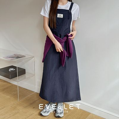 ビッグサイズ サロペットワンピース レディース ポケット付き 丈選べる カジュアル 画像 2